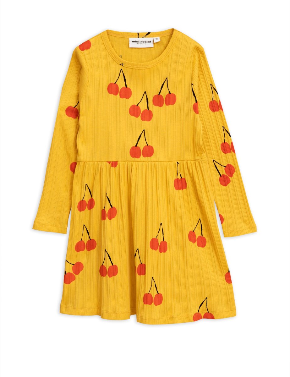 Cherry ls dress (Yellow)