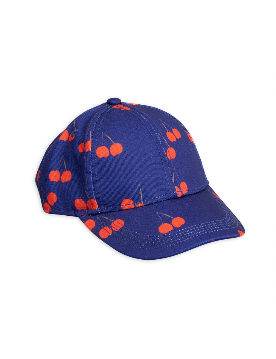 Cherry printed cap(Blue)