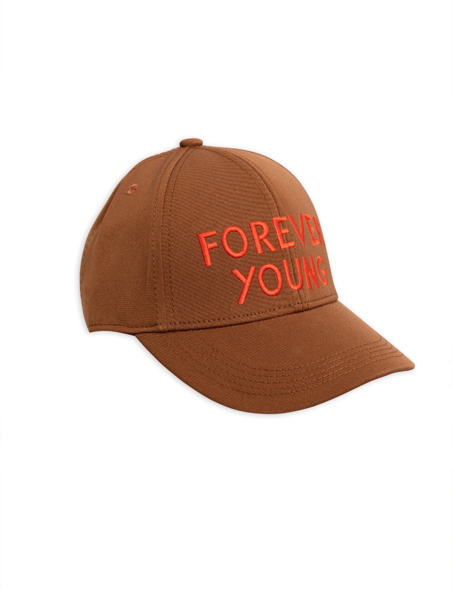 Forever young embroidery cap(Brown)