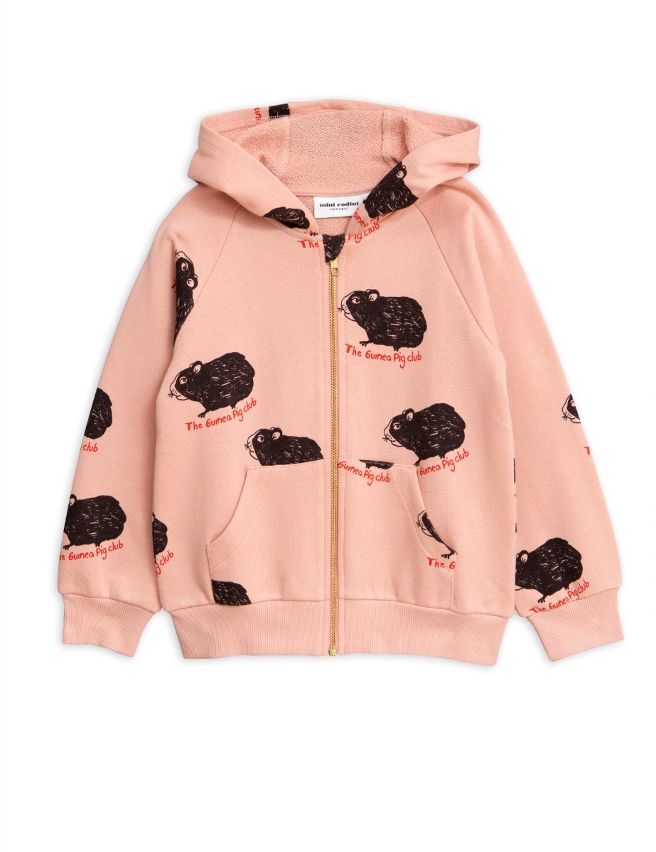 Guinea pig zip hoodie(Pink)