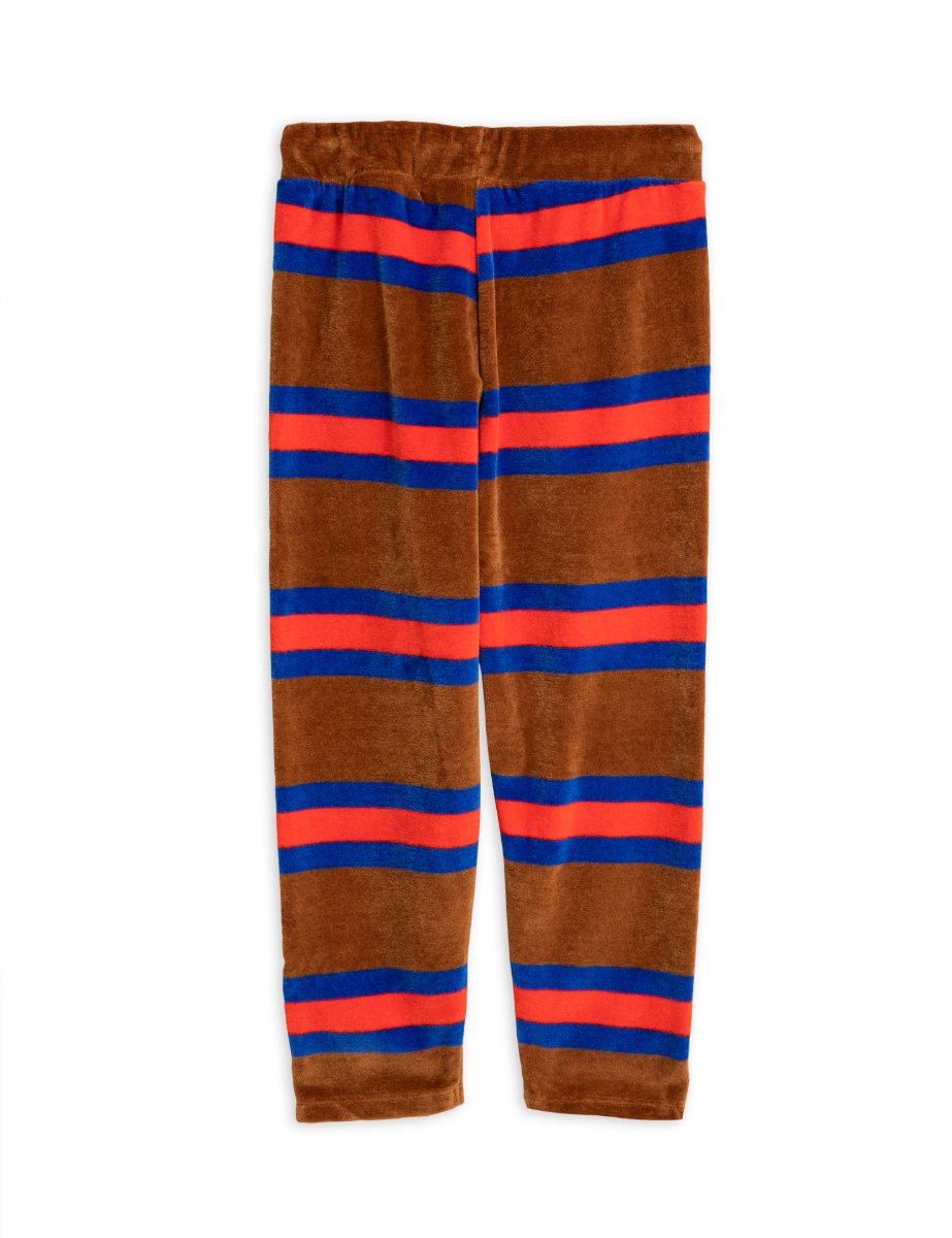 Velour stripe trousers/brown