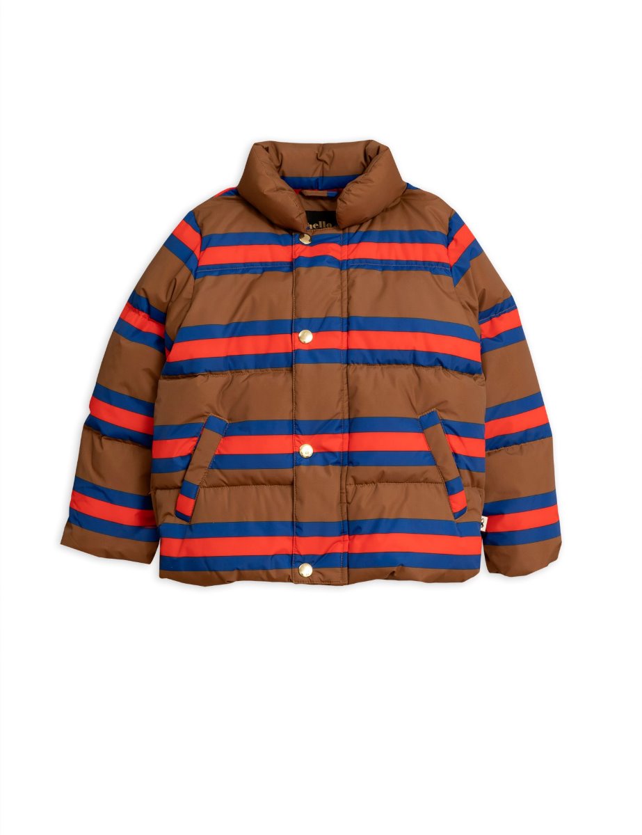Stripe puffer jacket / BrownMR94