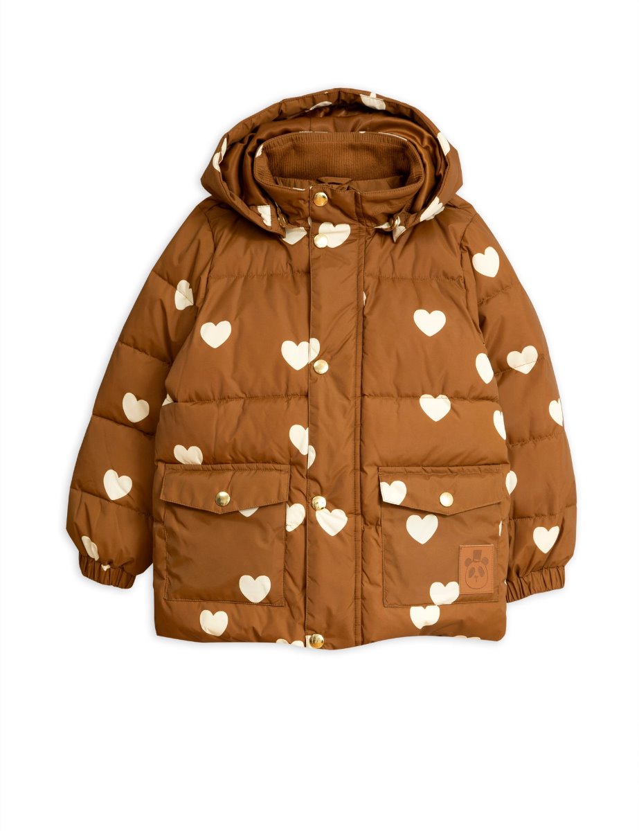 Hearts pico puffer Jacket / Brown