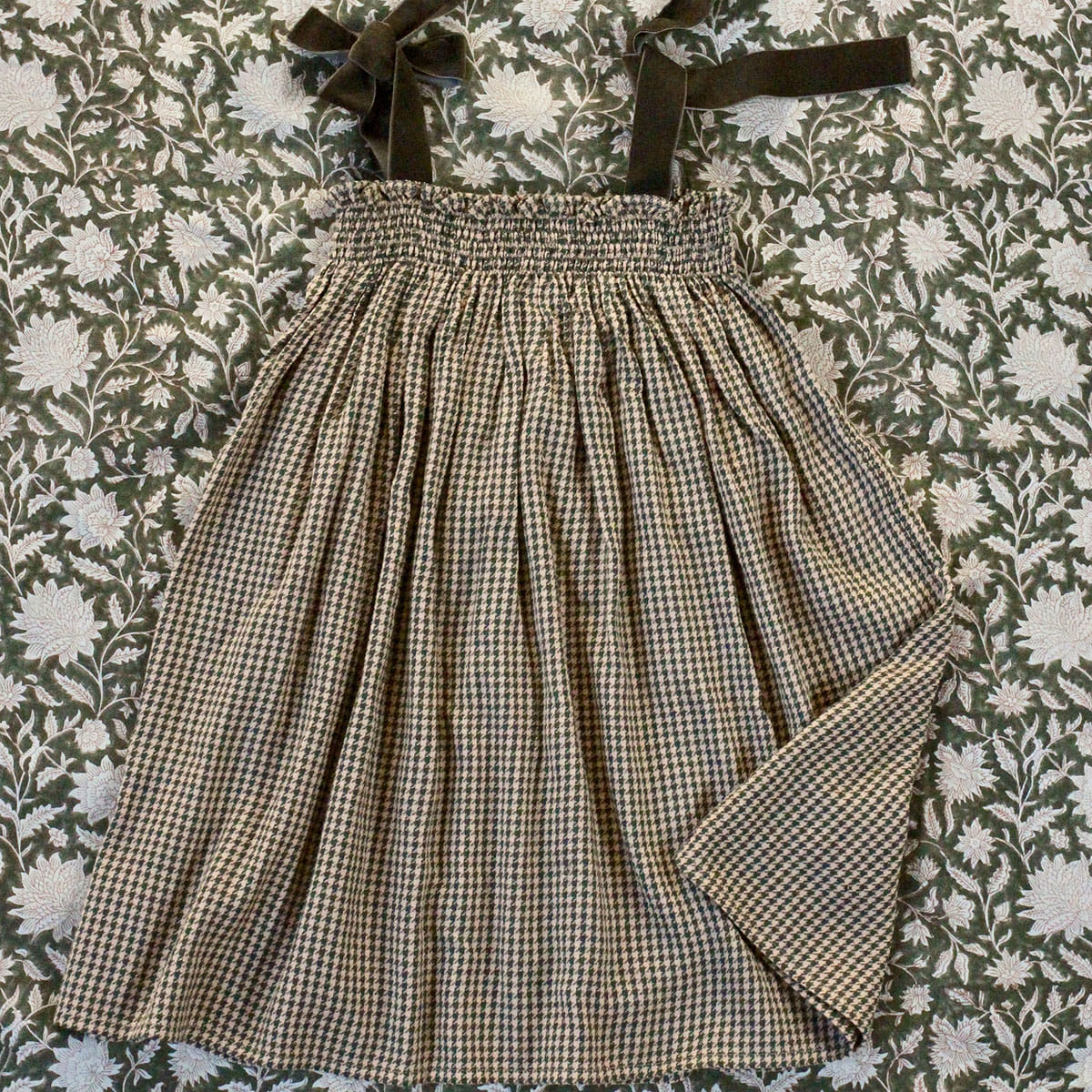 Long skirt / dress(Check fabric)