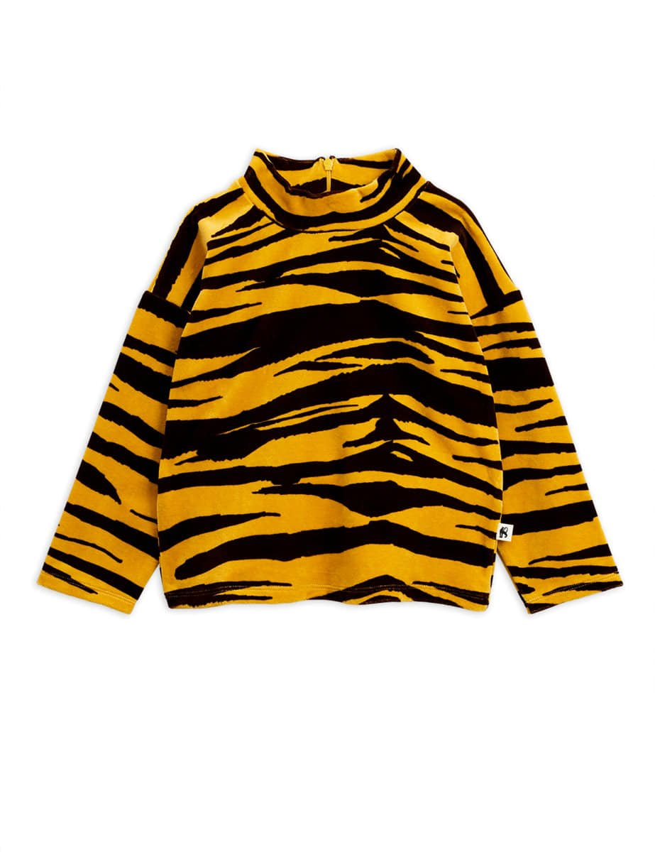 Tiger velour sweater Brown