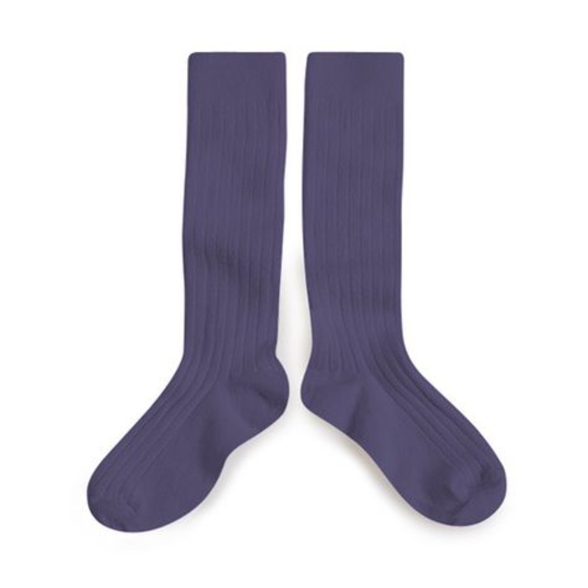 La Haute Ribbed Knee-High Socks(no.777.Fleur de lavande)