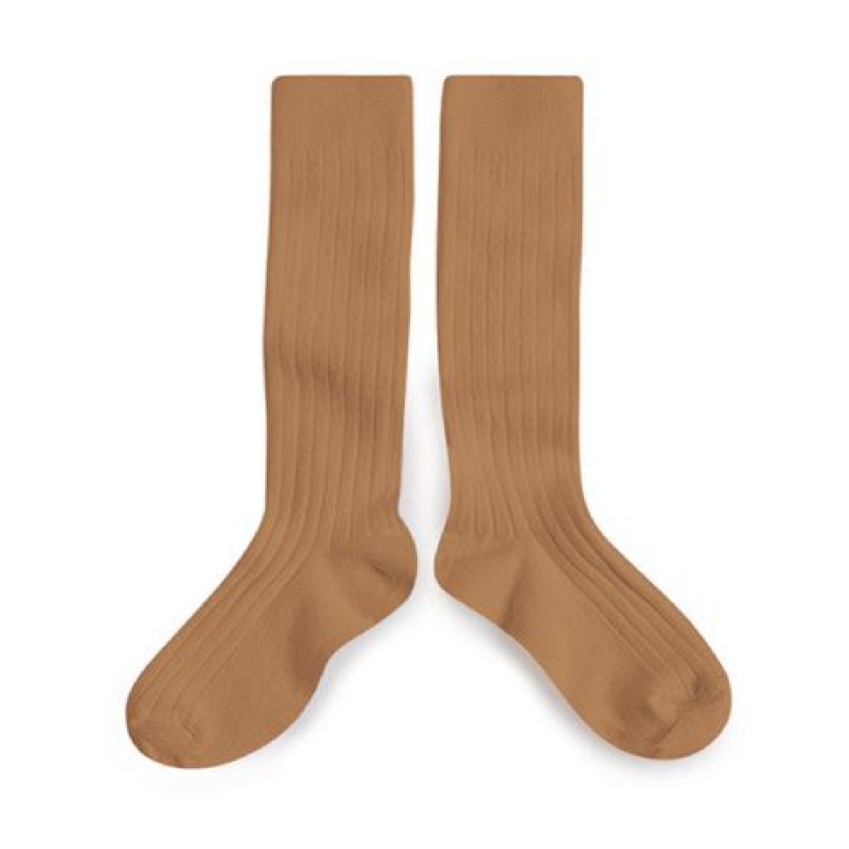 La Haute Ribbed Knee-High Socks(no.779 Caramel au beurre)