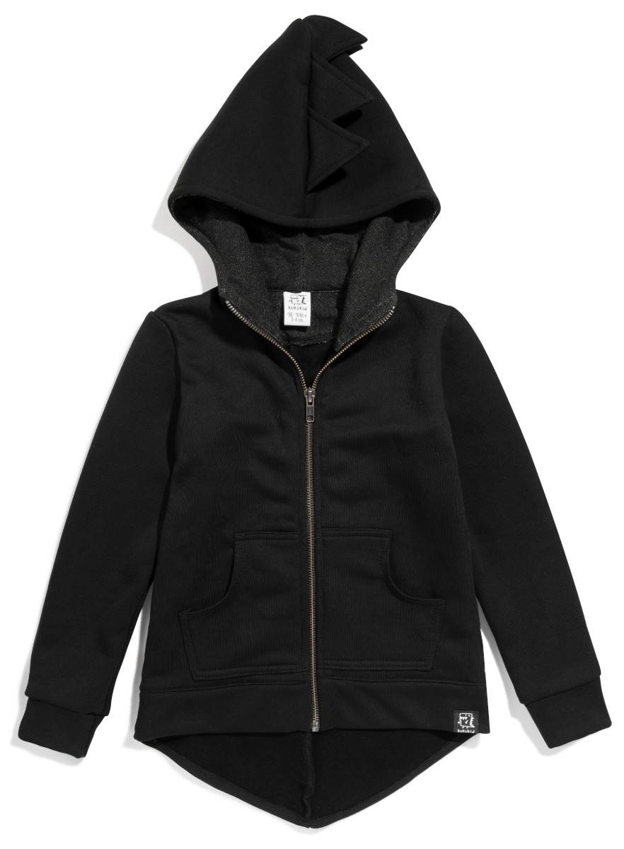 dino hoodie cotton/black