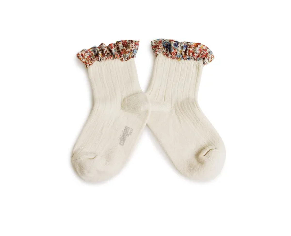 Charlotte Liberty Ruffle Ankle Socks(NO.037 Doux Agneaux)