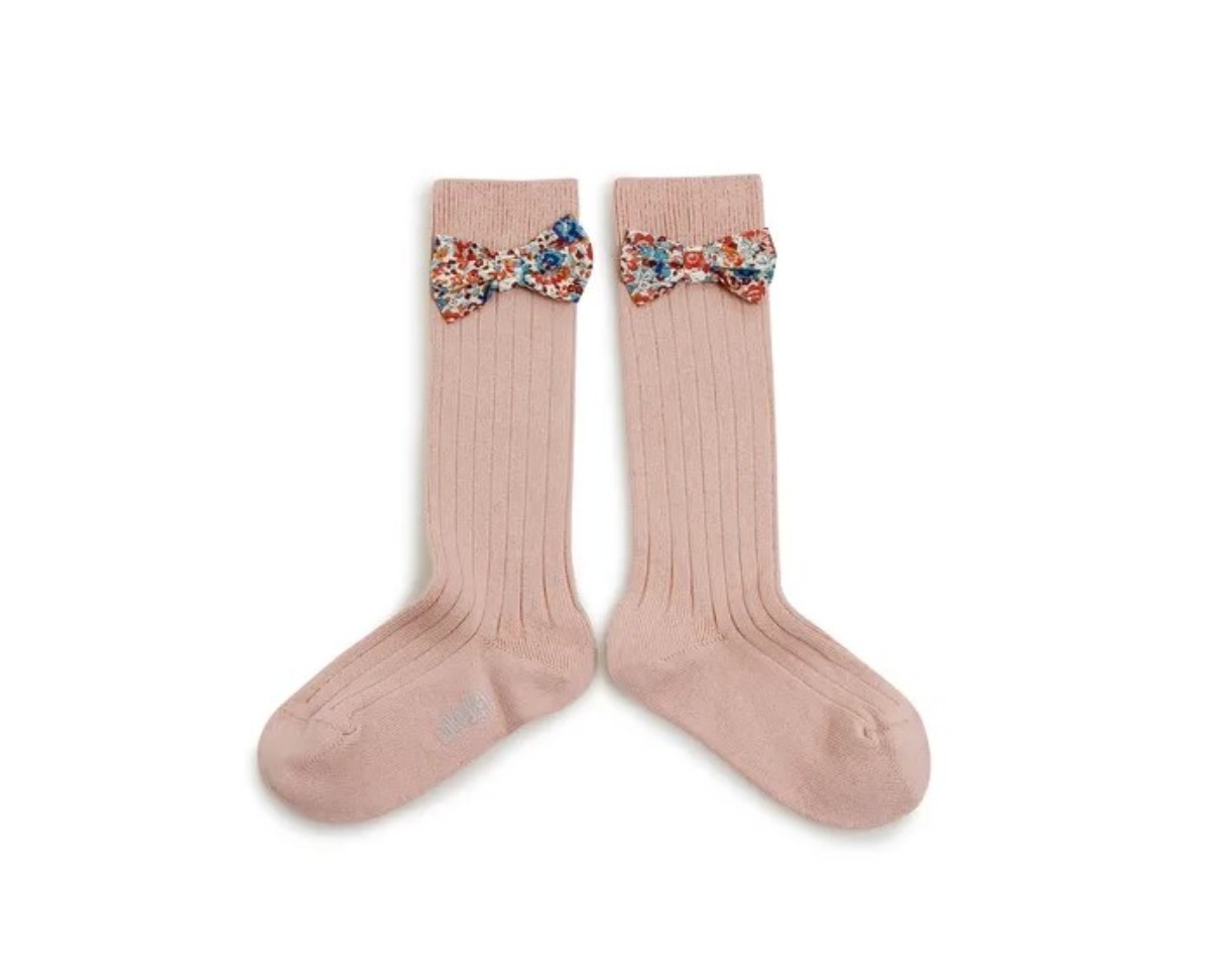 Mathilde KneeHigh Sock with Liberty Bow(NO.331 Vieux Rose)