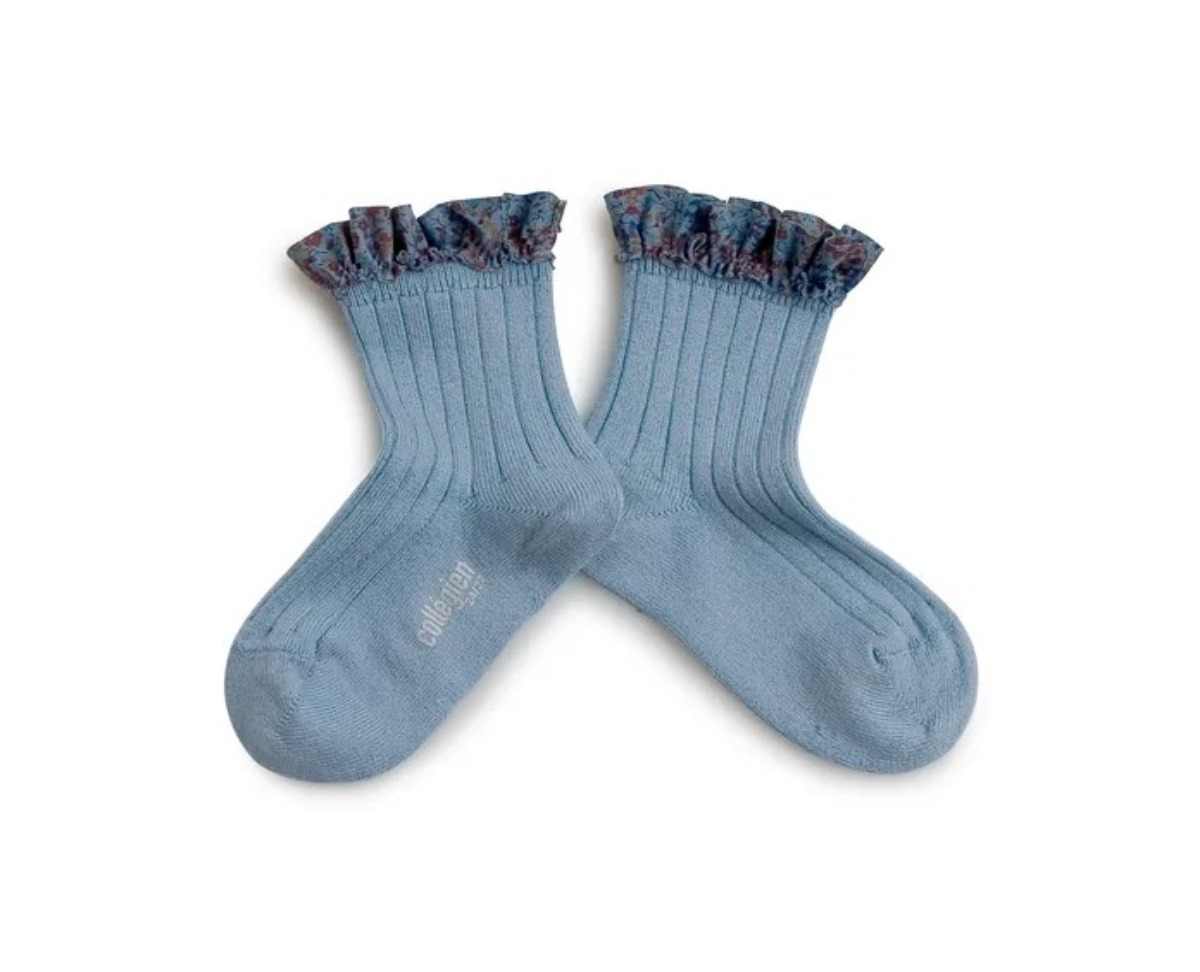 Charlotte Liberty Ruffle Ankle Socks(NO.803 Bleu Azur)