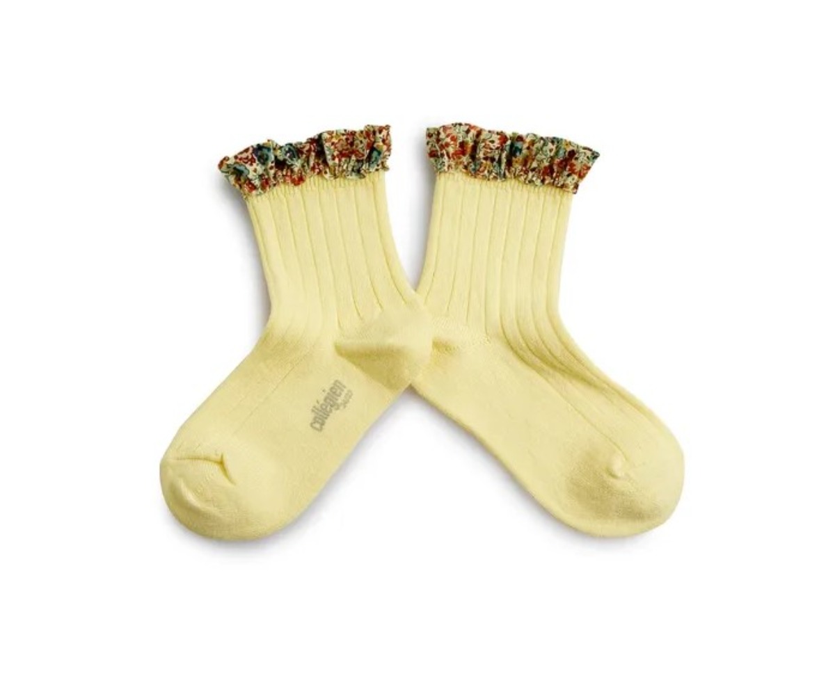 Charlotte Liberty Ruffle Ankle Socks(NO.039 Vanille)