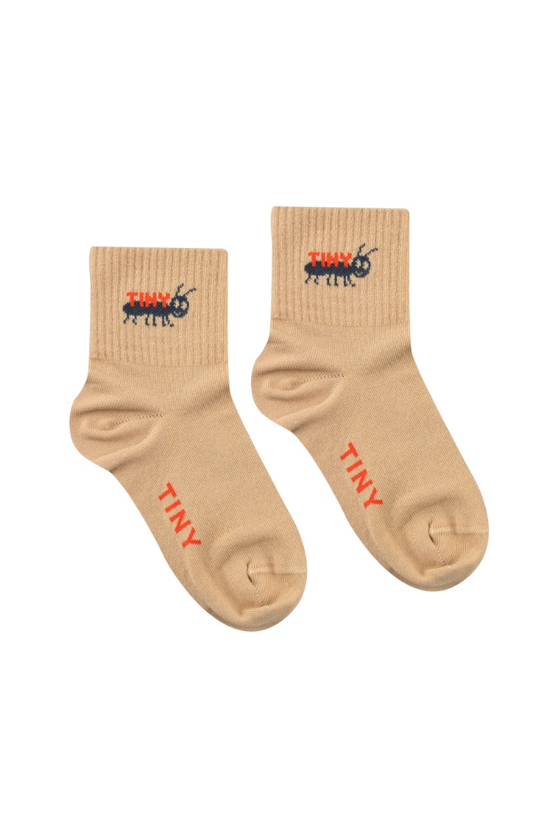 ANT QUARTER SOCKS cappuccino/red