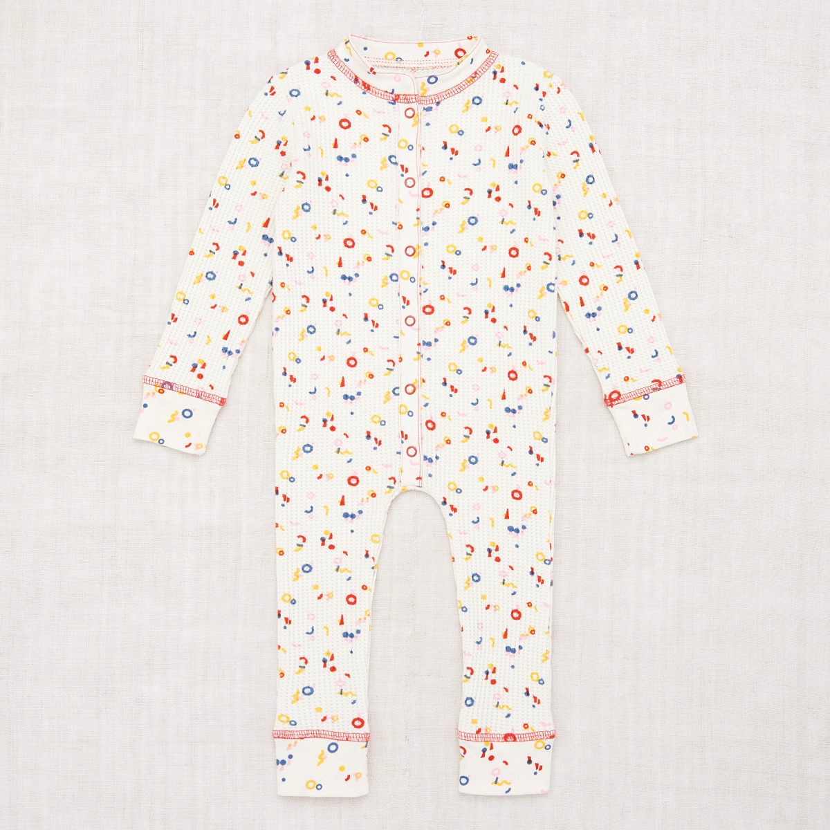 Waffle Onesie-Red Flame Shapes