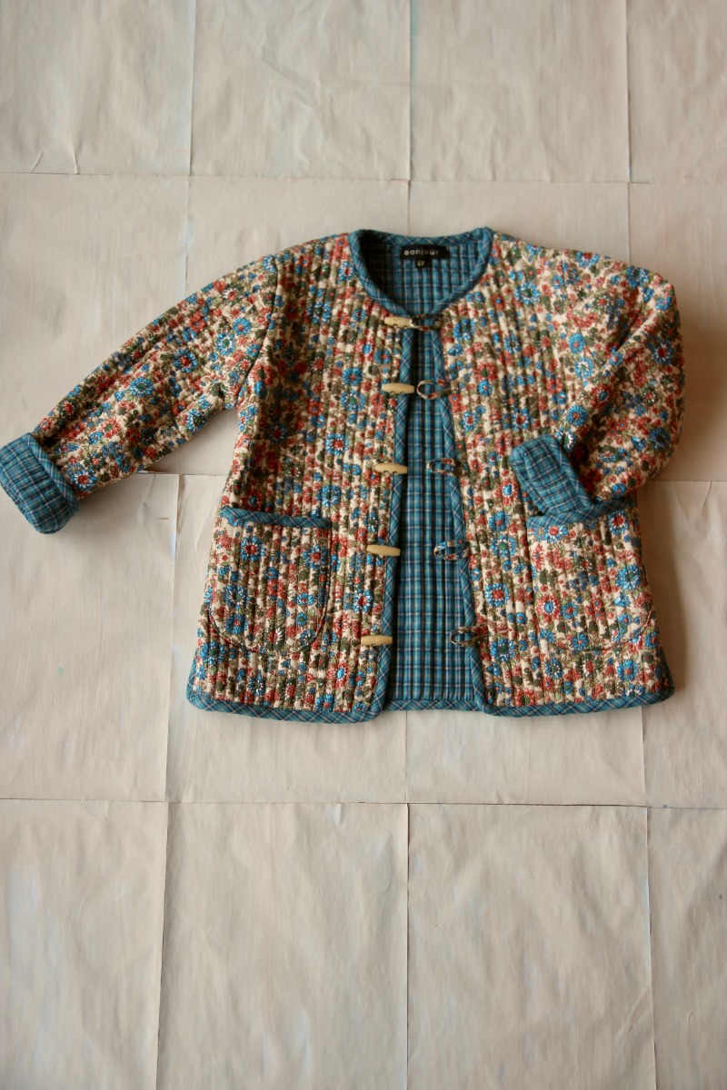 Reversible Quilted Jacket (Cotton filling)콩단추로변경