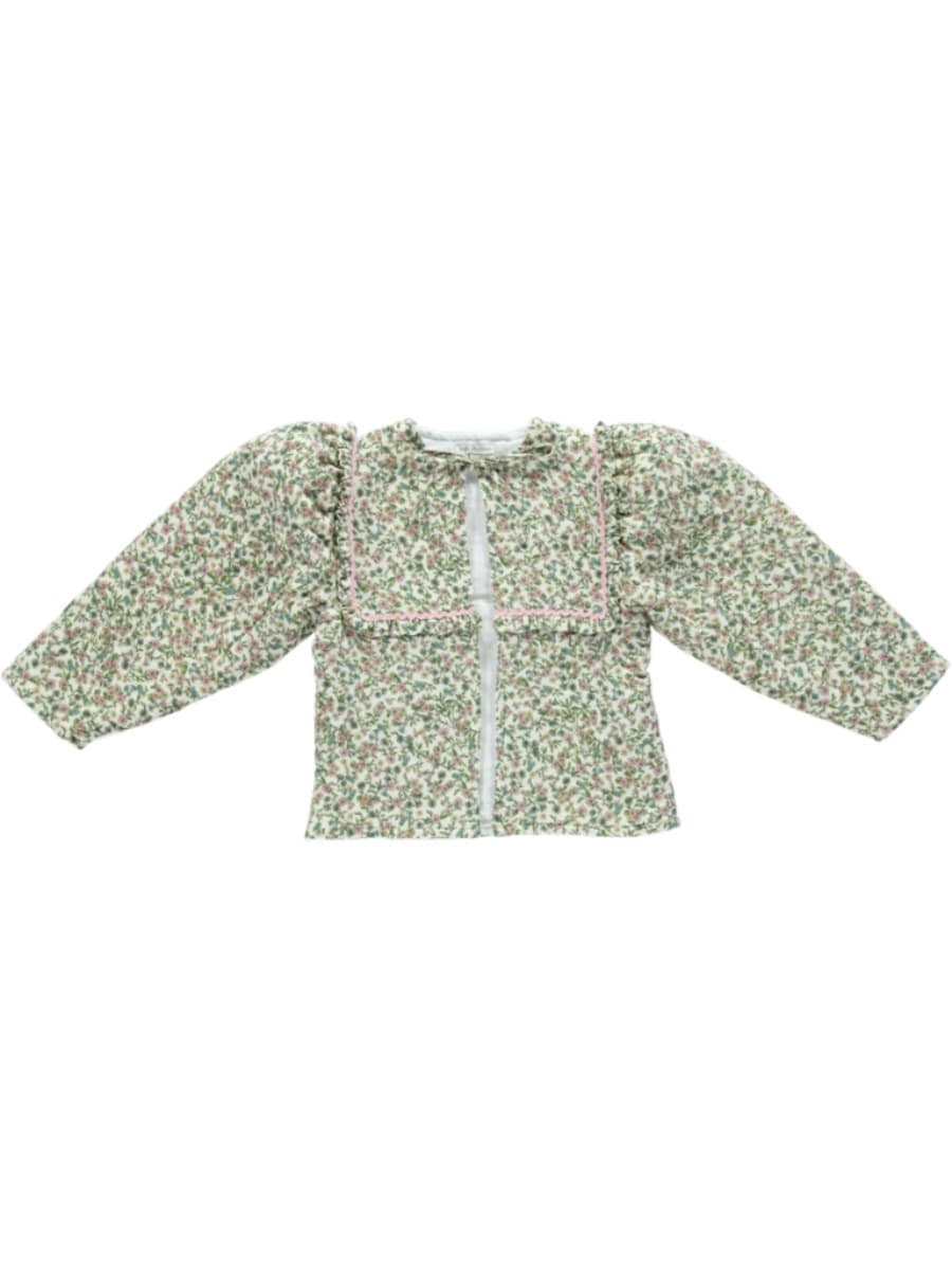 Laura quilted jacket/Green garden
