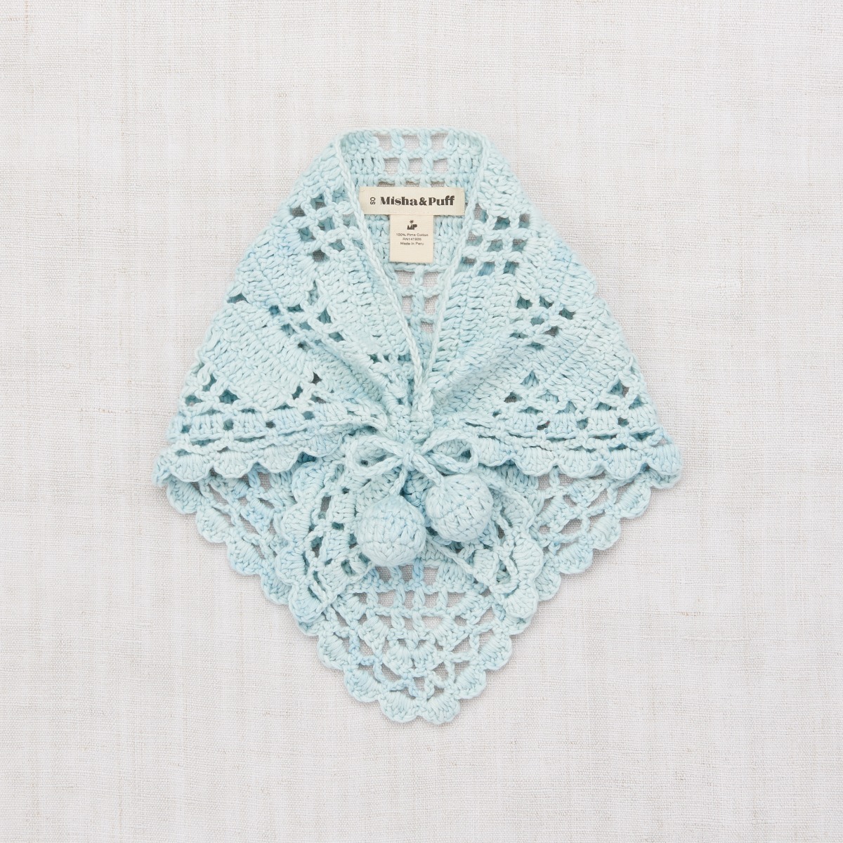 Crochet Kerchief(Steel Blue)