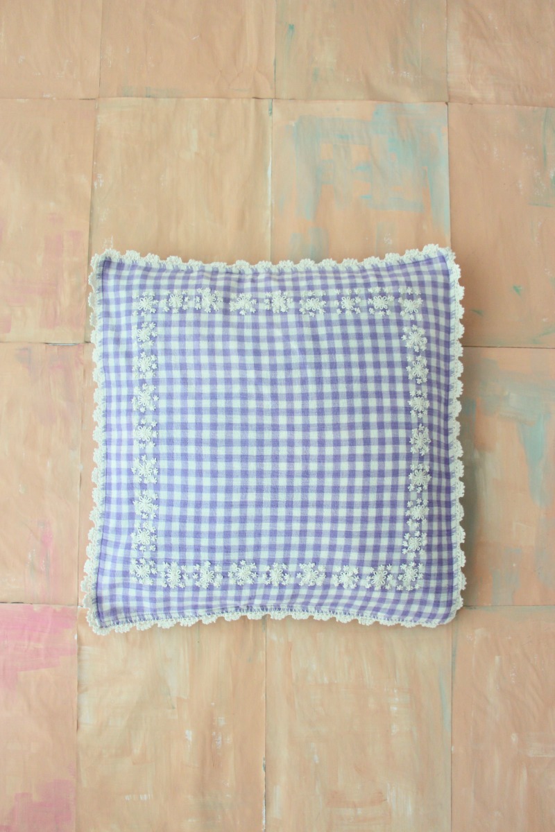 Cushion Cover(Violet Gingham)