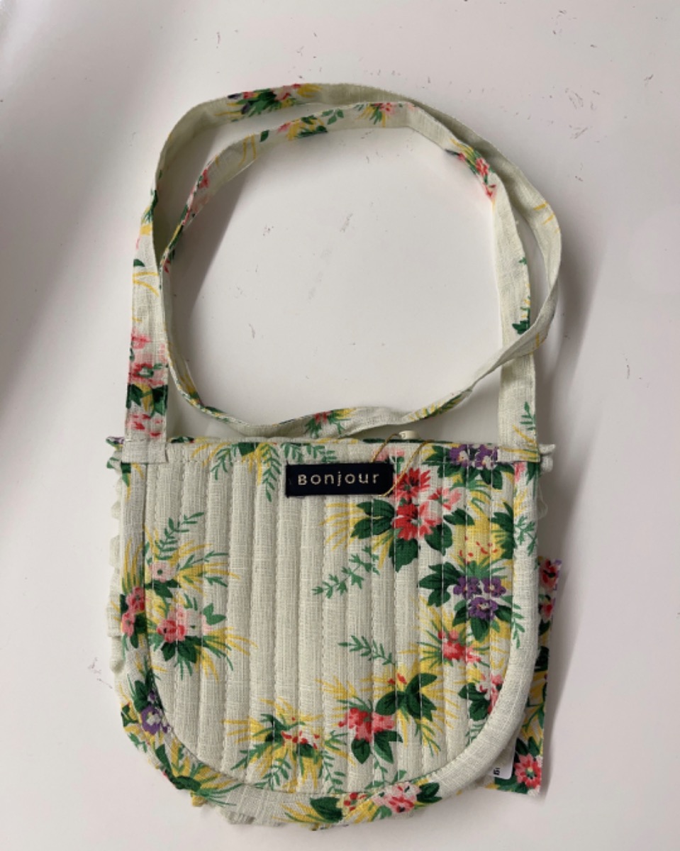 Quilted New small pocket Bag(Tropical print)