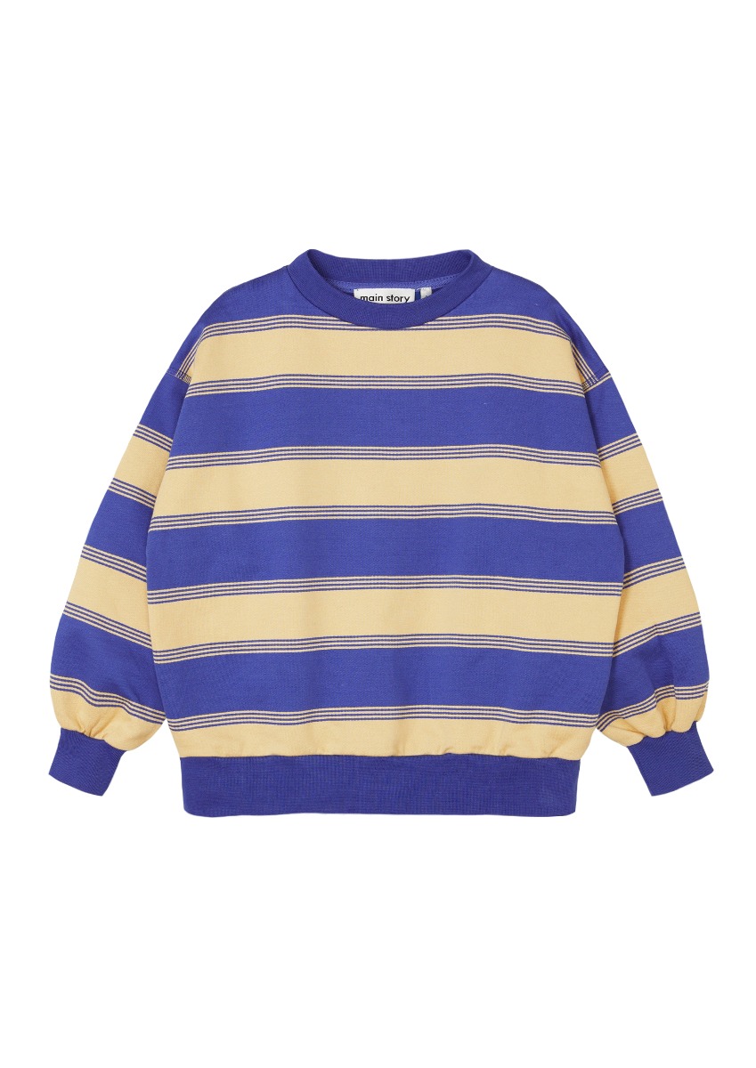 Balloon Sweatshirt(Ultramarine Stripe Fleece Jersey)