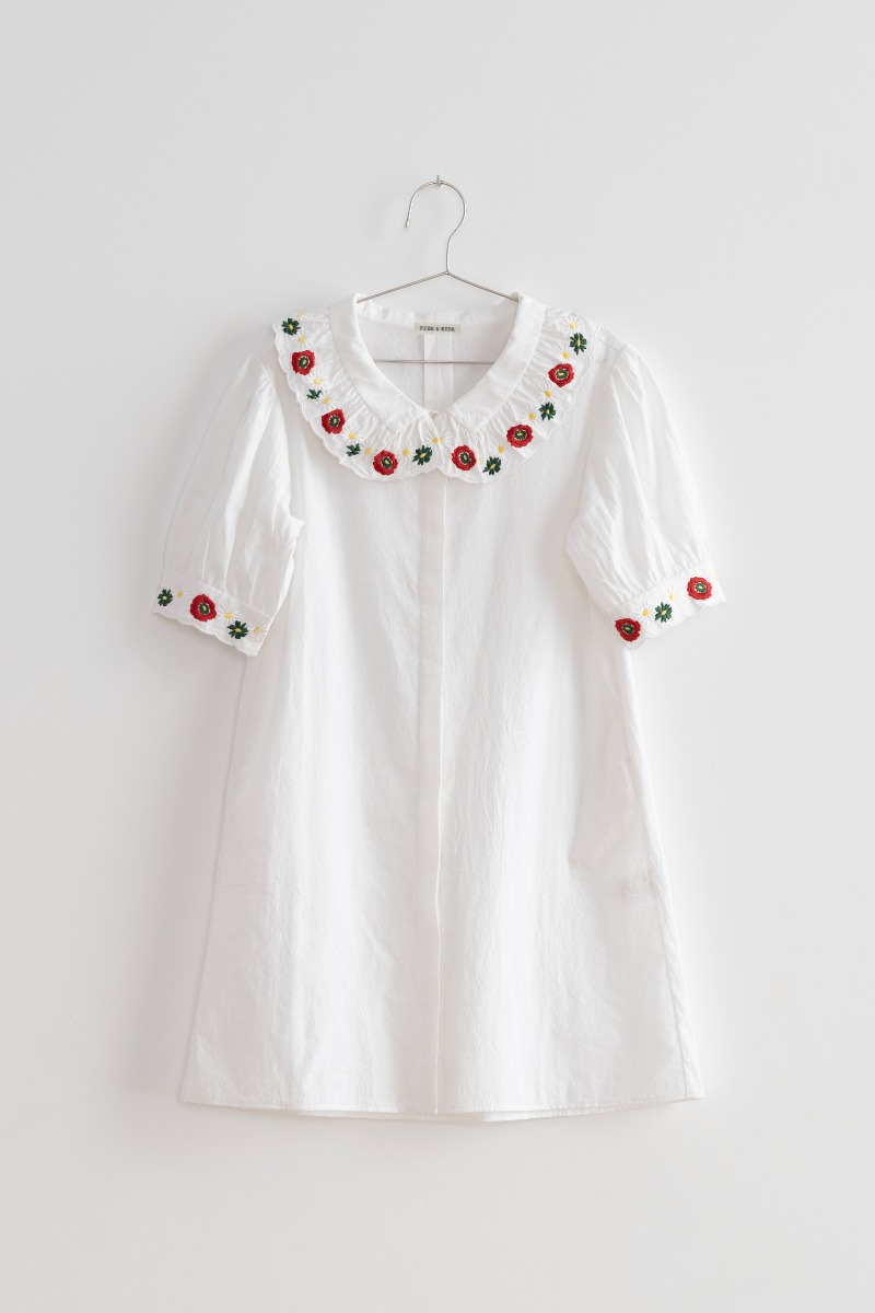FLOWERS DRESS(WHITE)