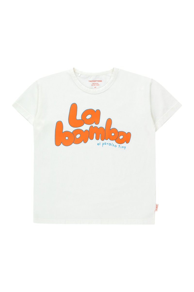 LA BAMBA TEE/off-white/tangerine