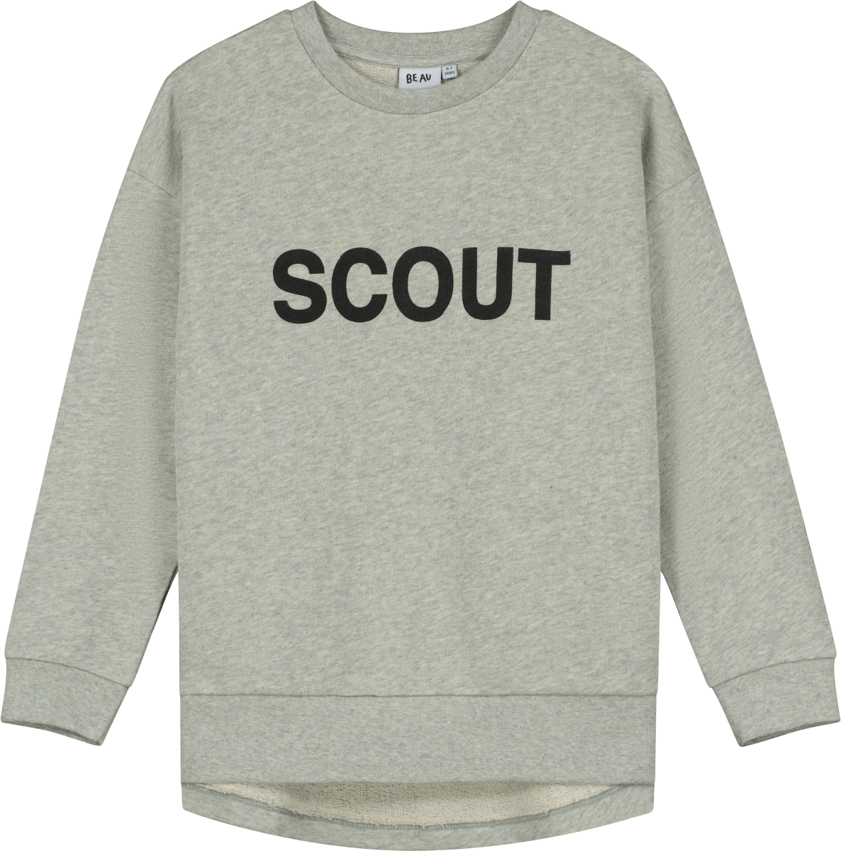 Grey Melange Relaxed Fit &#039;Scout&#039; Sweater