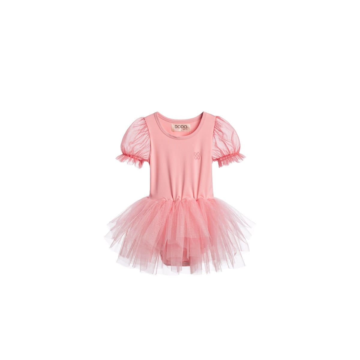 The Very Puff Sleeve Tutu Dress _ Salmon Pink
