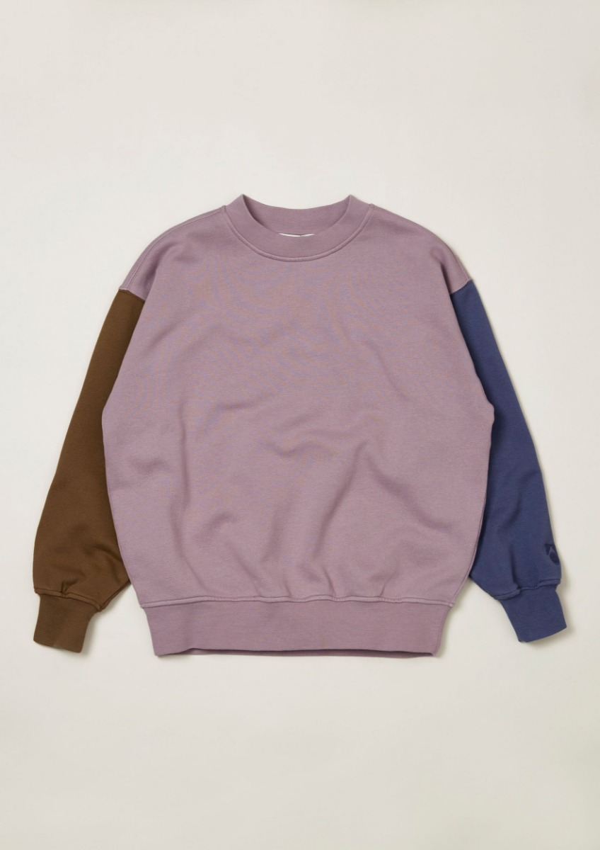 Oversized Sweatshirt/Colourblock Elderberry Fleece