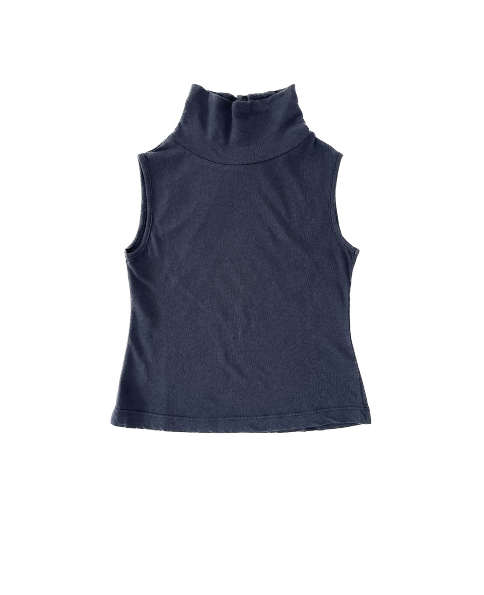sleeveless turtle top(ombre blue)