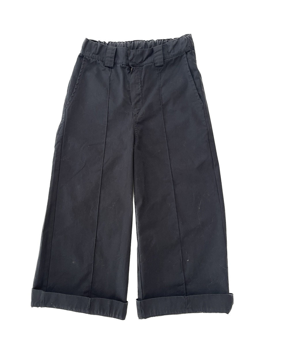 wide pants(washed black)