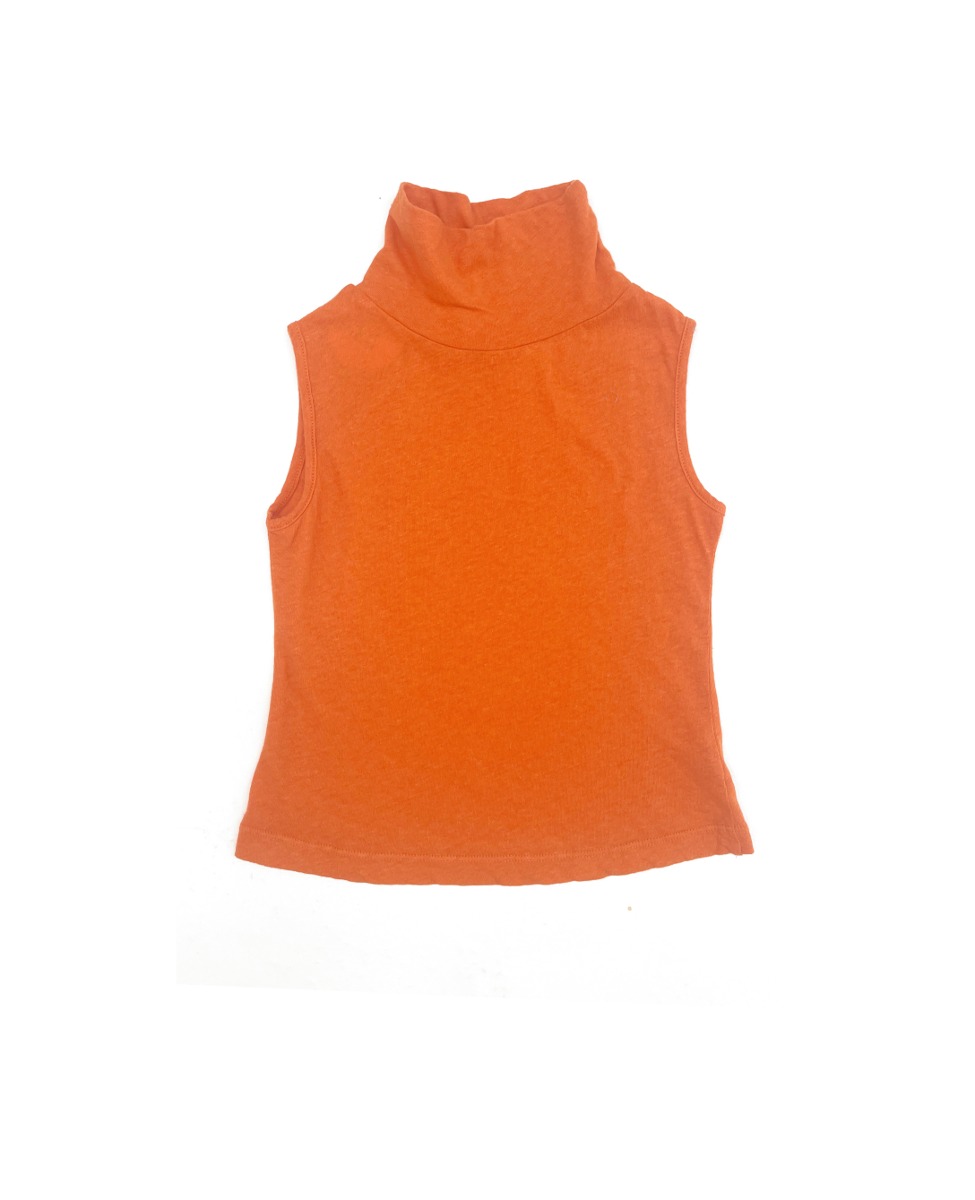 sleeveless turtle top( orange)