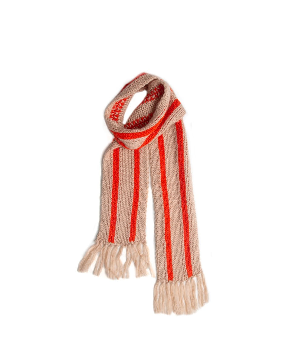 striped scarf(sand)
