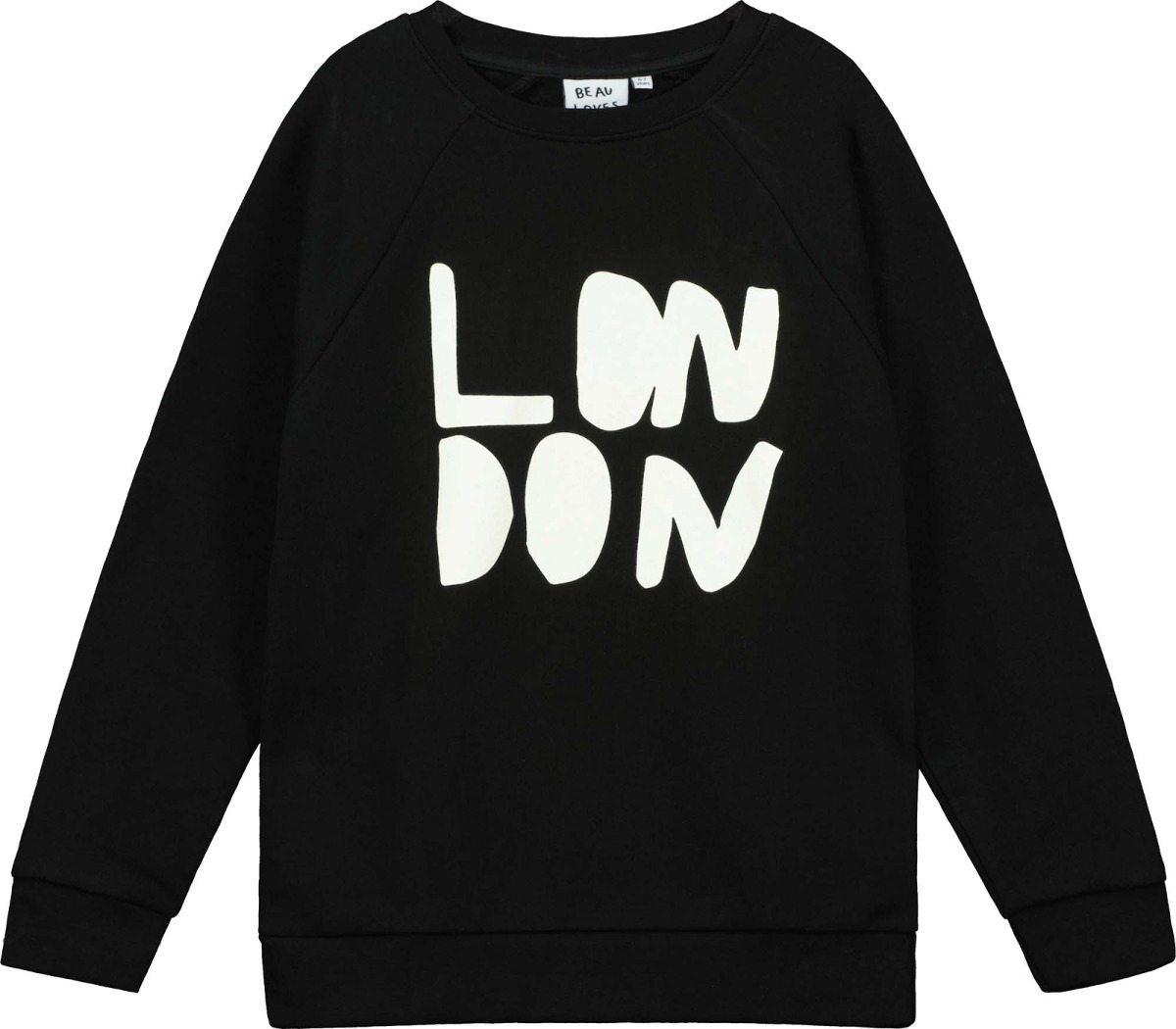 Black &#039;LONDON&#039; Raglan Sweater