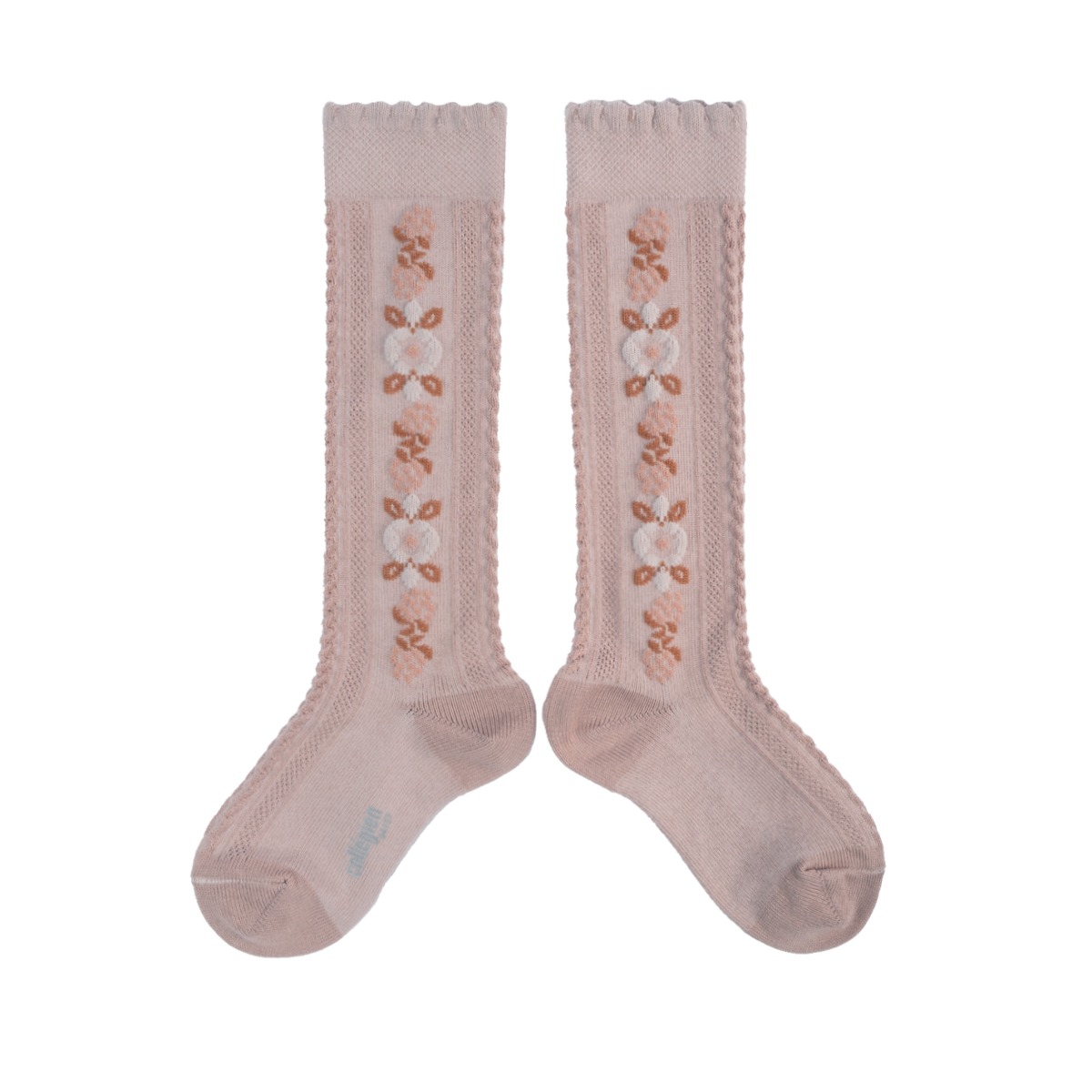Dalia - Jacquard Flower Knee-high Socks #331