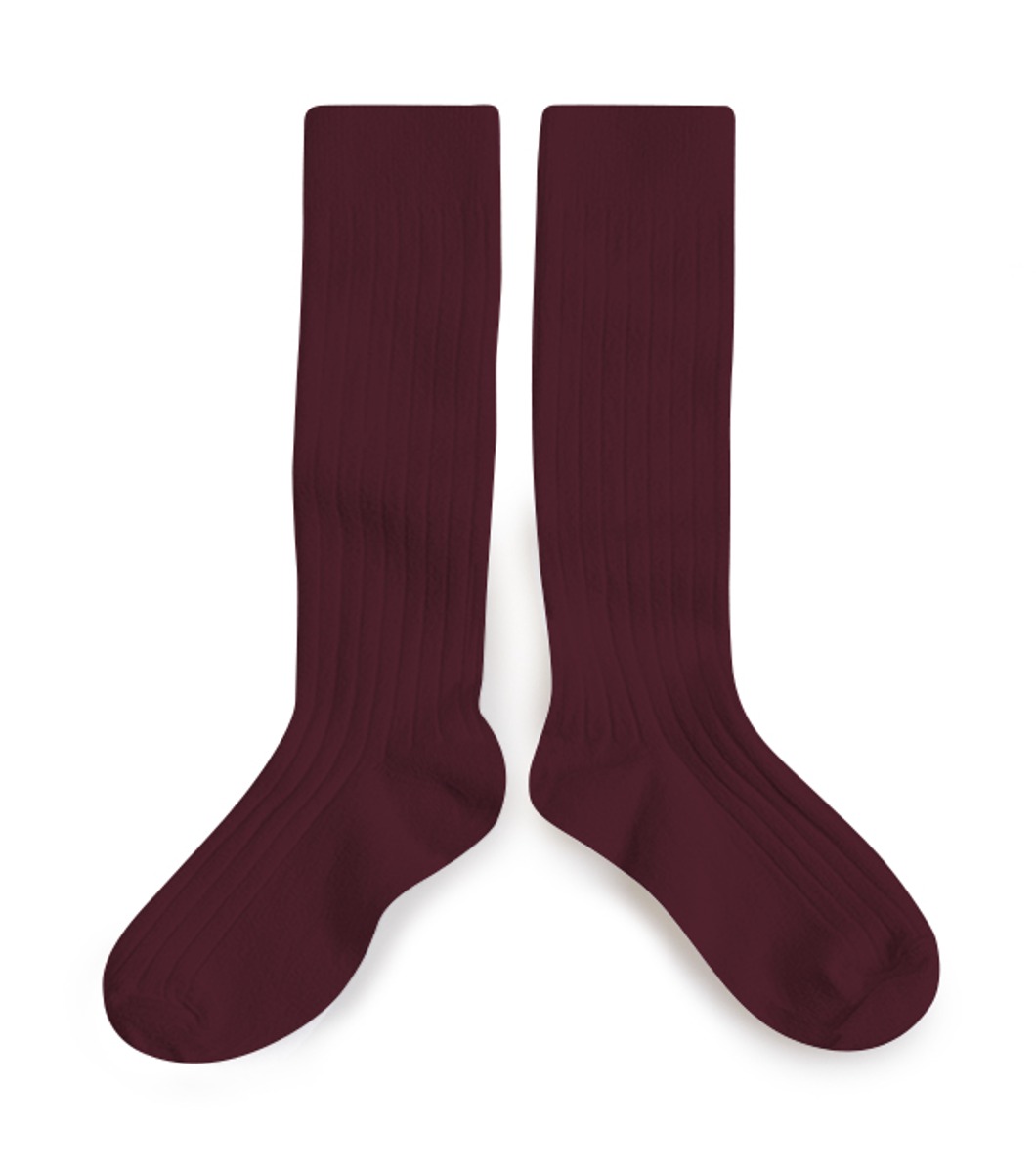 La Haute - Ribbed Knee-high Socks #640