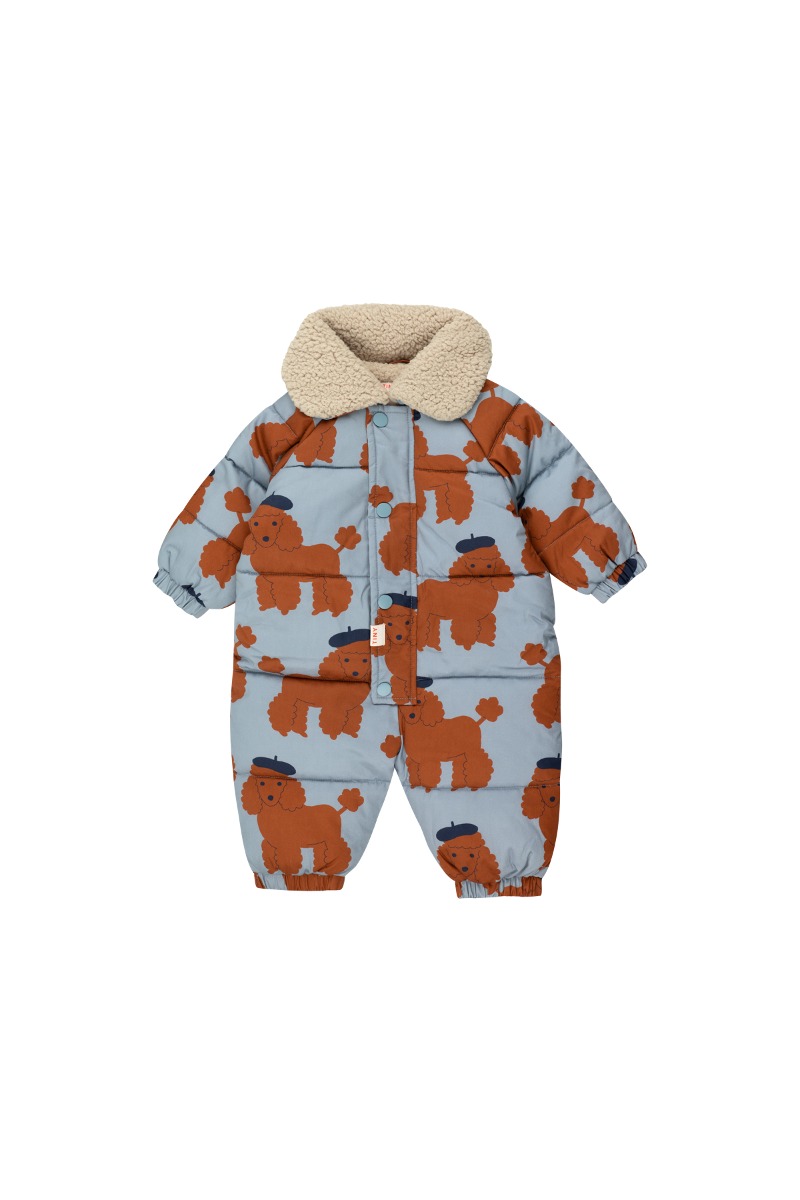 TINY POODLES PADDED OVERALL/dark grey