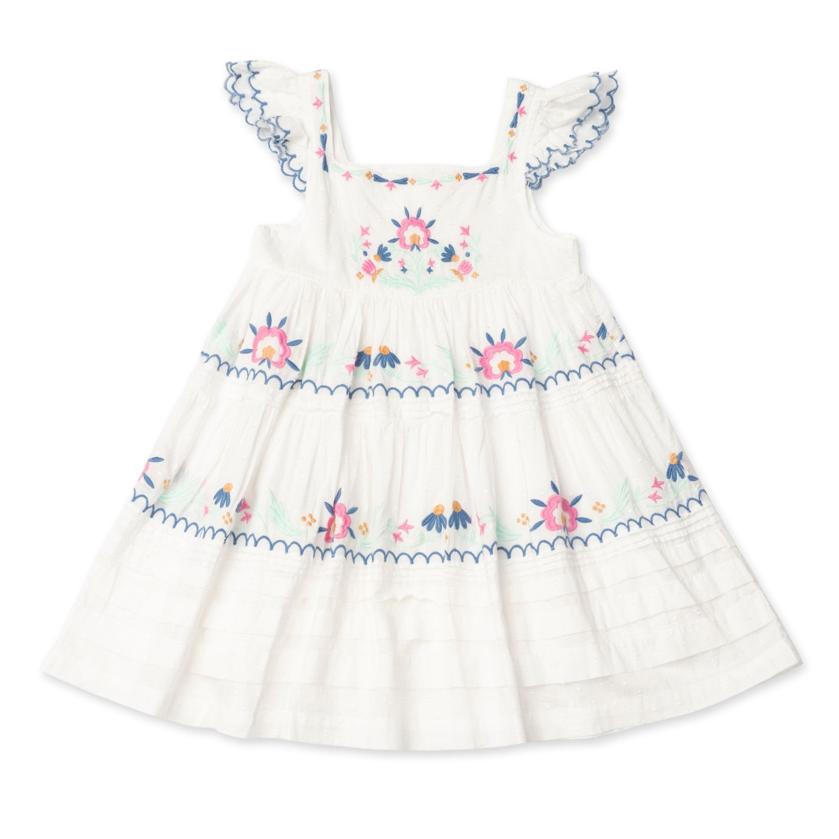 NANETTE DRESS(PEARL WITH EMBROIDERY)